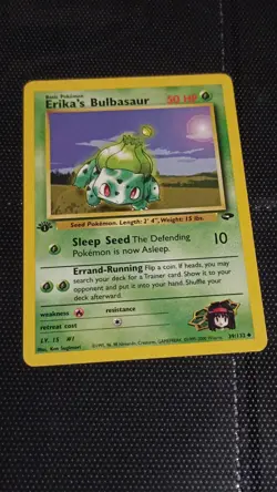 Pokemon Erika's Bulbasaur Uncommon 1st Edition 39/132 Gym Challenge 50 HP - Image 1