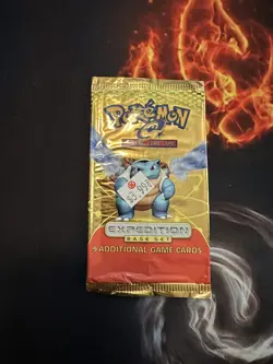 Pokemon 2002 Expedition Booster Pack OPENED Blastoise EMPTY Wrapper - No Cards - Image 1