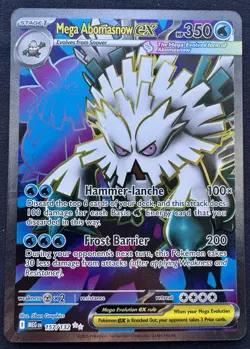 Mega Abomasnow ex 157/132 Ultra Rare Full Art Holo Pokemon TCG Mega Evolution - Image 1