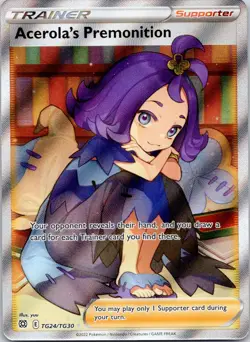 Acerola's Premonition TG24/TG30 Brilliant Stars Trainer Gallery Pokemon NM - Image 1
