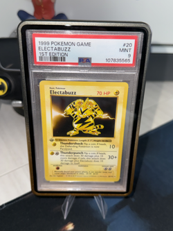 Pokemon Electabuzz Base Set Shadowless 1st Edition Rare #20 PSA 9 Mint - Image 1