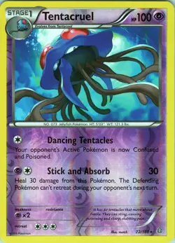 Tentacruel 72/160 Rare - Pokemon TCG XY: Primal Clash - Reverse Holo (NM) - Image 1