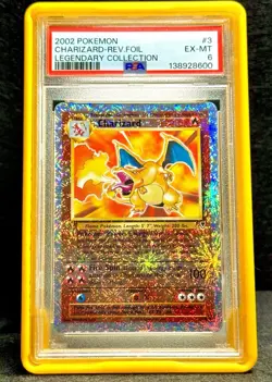 Pokemon 2002 Legendary Collect Reverse Holo Foil Charizard #3 PSA 6 - Image 3