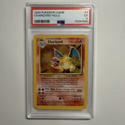 1999 Pokemon Charizard Holo Base Unlimited PSA 5 04/102 - Image 1