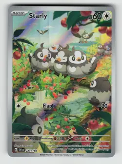 Pokemon - Starly - 221/198 Scarlet & Violet Base Set - Illustration Rare - NM - Image 1