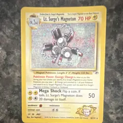 Pokemon Lt. Surge's Magneton 8/132 Gym Heroes Holo Rare 70 HP English - Image 1