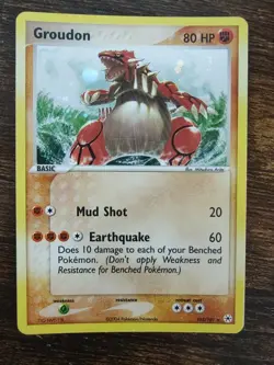 Pokemon Groudon 102/101 Holo Secret Rare EX Hidden Legends MINT - Image 1