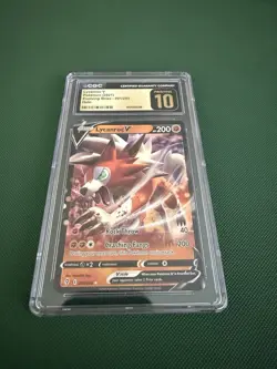 CGC Pristine 10 Pokemon Lycanroc V Evolving Skies Ultra Rare Full Art Holo - Image 1
