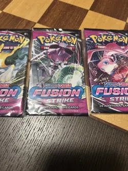 Pokemon Fusion Strike Booster Packs Complete Art Set (4 Packs) FACTORY SEALED - Image 5