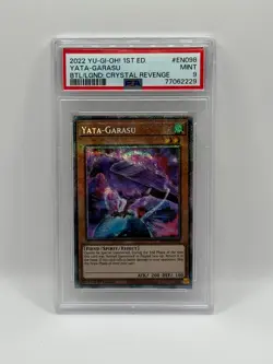 2022 YU-GI-OH! Card Yata-Garasu BLCR-EN098 1st Ed Starlight Rare PSA 9 MINT - Image 1