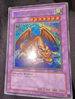 Yu-Gi-Oh! Thousand Dragon MRD Error Unlimited Secret Rare REVERSE FOIL BLEED - Image 1