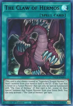 Yugioh The Claw of Hermos DLCS-EN064 1st Edition (PURPLE) M/NM - Image 1