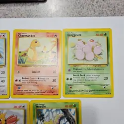 Pokemon Legendary set 7 Card Lot Regular 2002 Meowth Fearow Charmander Grimer LP - Image 3