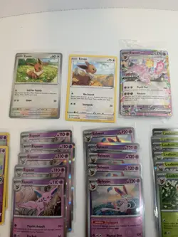 105 Assorted Eevee Evolution Variants Pokemon Card Lot NM/M🔥 - Image 4