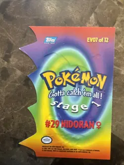 Pokemon Card - Nidoran F Topps Pokemon EV07 of 12 Embossed Die Cut - Image 2