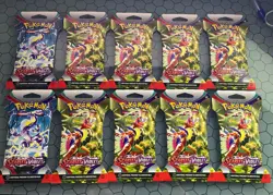 Pokemon Card Scarlet and Violet Base Set Sleeved Booster Packs - 10 Packs - Image 1