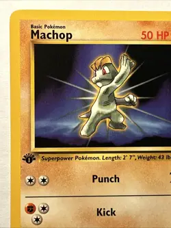 Pokemon TCG 1st Edition Machop 59/82 Team Rocket 2000 Vintage Card WOTC NM - Image 3