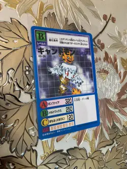 Japanese Digimon Card Candlemon Hexplate HX-39 Vintage Card 1999 Rare - Image 1