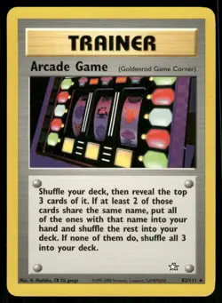 Pokemon Cards Arcade Game 83/111 Neo Genesis WOTC Rare NM - Image 1