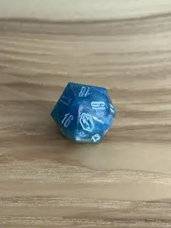 MTG Final Fantasy GIFT Bundle Crystal Blue Oversized D20 Die Spin Down Counter - Image 1