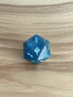 MTG Final Fantasy GIFT Bundle Crystal Blue Oversized D20 Die Spin Down Counter - Image 2