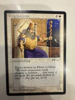 MTG King Suleiman Arabian Nights 1993 ARN #6 Mark Poole Art Rare NM/L - Image 1