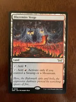 MTG - Blazemire Verge - Duskmourn House of Horror - Near Mint Rare #256 Non Foil - Image 1