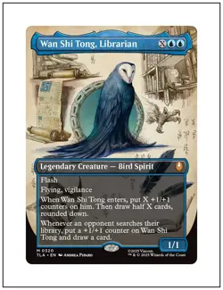 1x Wan Shi Tong, Librarian, Borderless Art, Magic the Gathering, MTG NM - Image 1