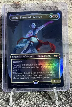 Elsha, Threefold Master Foil Borderless Tarkir: Dragonstorm NEAR MINT - Image 1