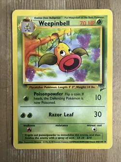 Weepinbell - 64/130 - Uncommon Base Set 2 Single Pokemon Pokemon DMG - Image 1