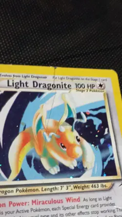 Pokemon Light Dragonite Holo Rare Unlimited 14/105 Neo Destiny 100 HP Stage 2 - Image 3
