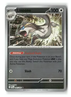 Linoone 082/094 Uncommon Phantasmal Flames Pokemon Reverse Holo Near Mint - Image 1