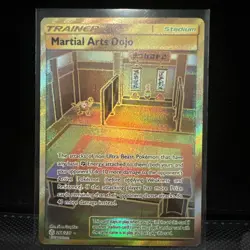 Pokemon TCG Martial Arts Dojo 268/236 Gold Secret Rare Cosmic Eclipse NM - Image 1
