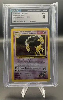 2000 POKEMON ENGLISH UNLIMITED SABRINA'S ALAKAZAM GYM CHALLENGE 16/132 CGC 9 - Image 1