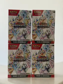 Pokemon TCG Prismatic Evolutions Factory Sealed Booster Bundle Lot Of 4 - Image 1