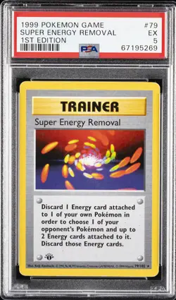1999 POKEMON BASE SET 1ST EDITION #79 SUPER ENERGY REMOVAL PSA 5 - Image 1