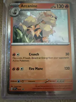 Arcanine #11 Cosmo Holo Promo Pokemon Scarlet & Violet 2023 - Image 3