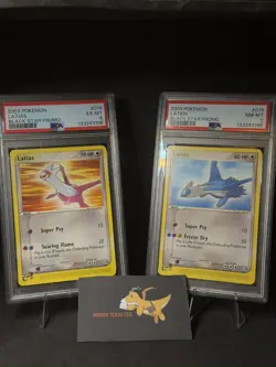 Pokemon TCG 2003 Latias #014 PSA 6 & Latios #015 PSA 8 Black Star Promo Sequent - Image 1