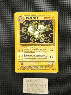 Pokemon WOTC Fossil Set - Magneton - 26/62 - Non Holo Rare - Unlimited Ed - NM - Image 1