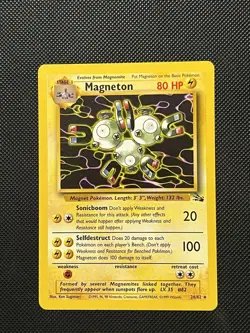 Pokemon WOTC Fossil Set - Magneton - 26/62 - Non Holo Rare - Unlimited Ed - NM - Image 2