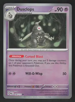 Dusclops 036/131 Master Ball Pokemon SV: Prismatic Evolutions - Image 1