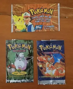 Charizard EMPTY Base Set Pokemon Booster Pack + Jungle & Topps - Image 1