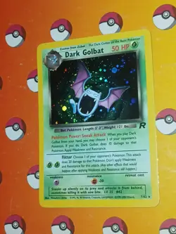 Pokemon Dark Golbat Holo Rare TCG Card 7/82 Unlimited With Double Swirl - Image 3