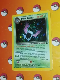 Pokemon Dark Golbat Holo Rare TCG Card 7/82 Unlimited With Double Swirl - Image 4