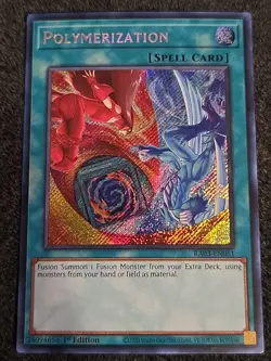 Yugioh 1xCopy Polymerization (Hero Art) RA03-EN051 Secret Rare 1st NM - Image 1
