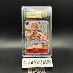 CGC 10 PRISTINE Nami Parallel OP01-016 R 25th Edition ONE PIECE Card Game 195 - Image 1