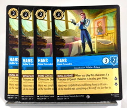 Disney Lorcana TCG Fabled Hans Noble Scoundrel 148/204 Common x4 - Image 1