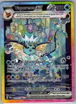 Vaporeon ex 149/131 SIR SV: Prismatic Evolutions - Pokemon Card - NM - Image 1