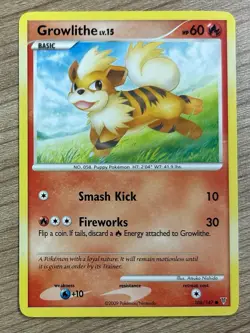 Growlithe Lv.15 108/147 Basic 2009 Regular Pokemon TCG Card Nintendo Pokemon - Image 1