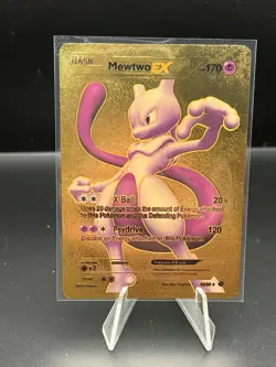 Pokemon Mewtwo EX Gold Foil Basic 170 HP X Ball Psydrive 98/99 Art Card Mint - Image 1